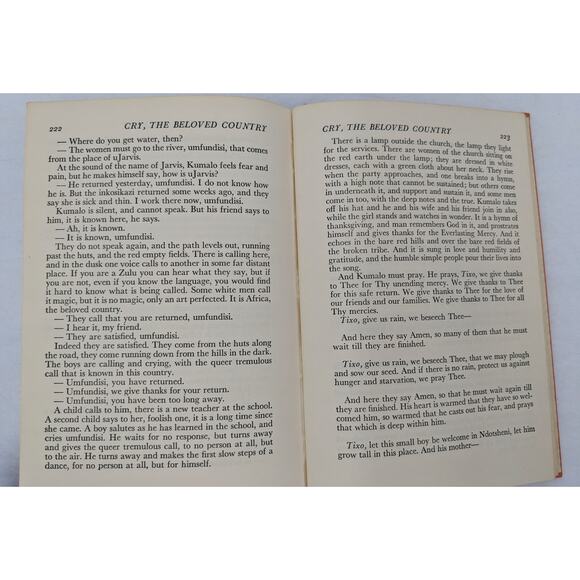 Cry The Beloved Country By Alan Paton Modern Standard Vintage Novel 1950 - Picture 14 of 16
